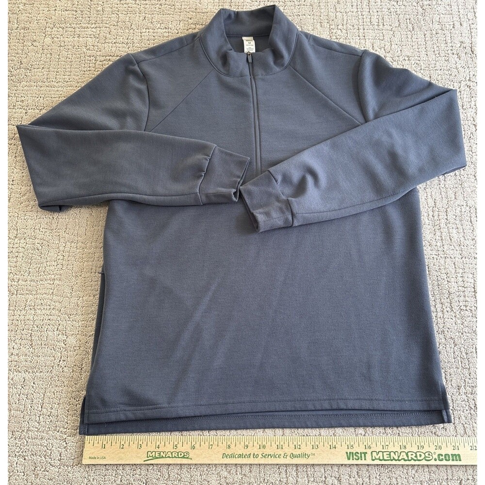 90 Degree By Reflex Men's Size Med Half Zip Fleece Navy Pullover
